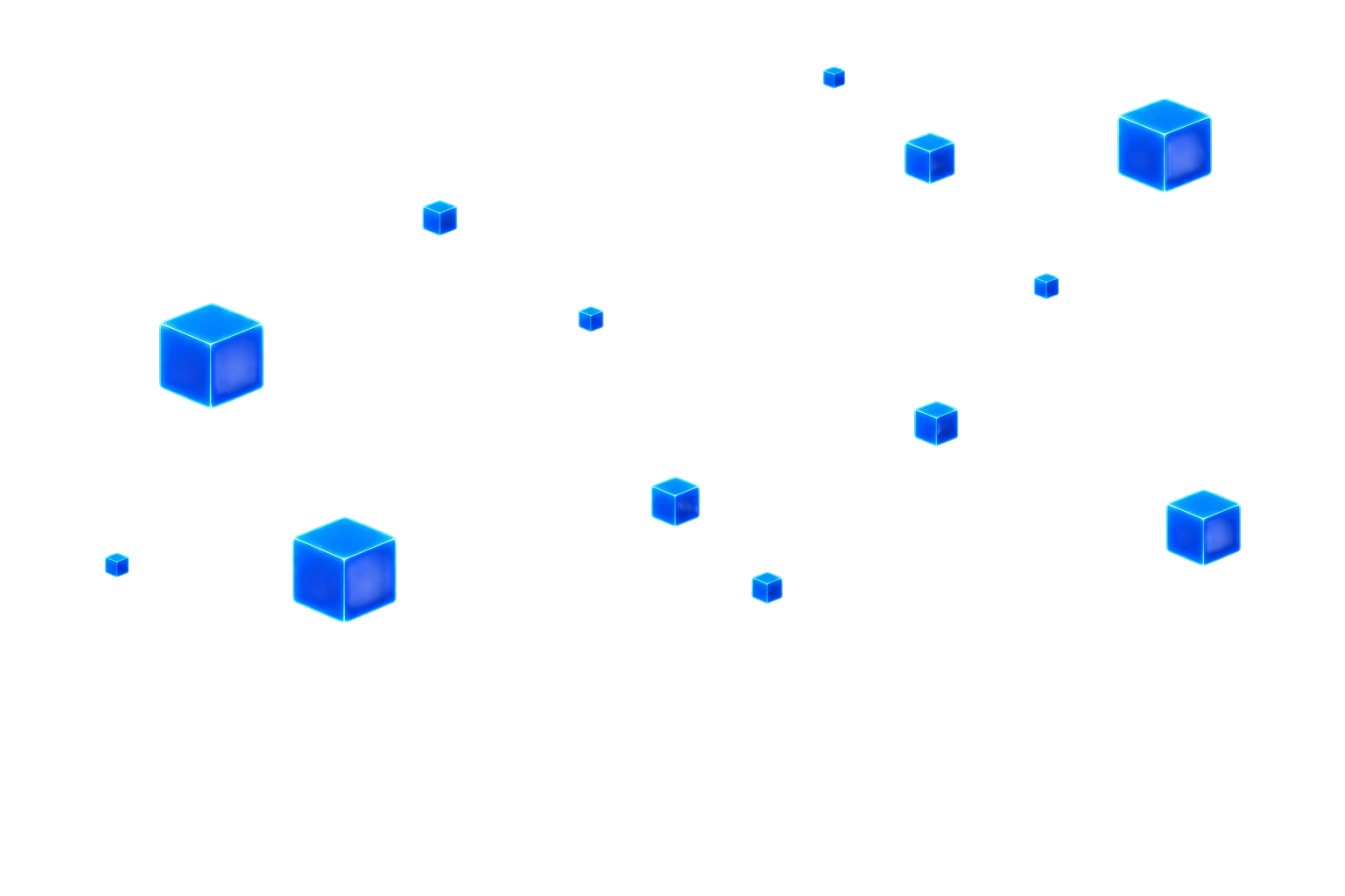 Floating 3D Cubes